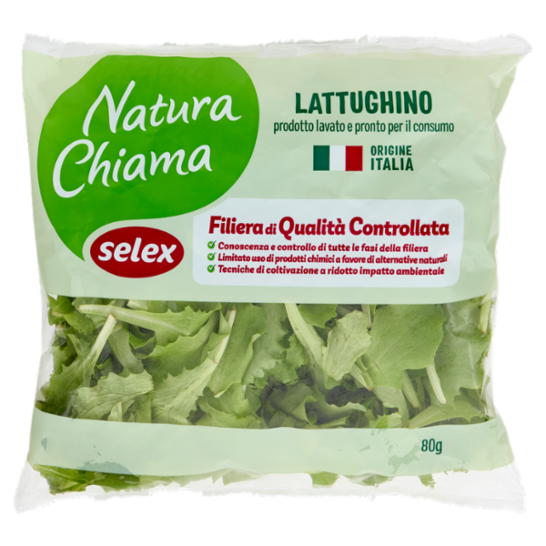 Selex Natura Chiama Lattughino Lavato e Pronto per il Consumo 80 g