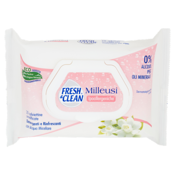 Fresh & Clean Milleusi Ipoallergeniche* salviettine umidificate 20 pz