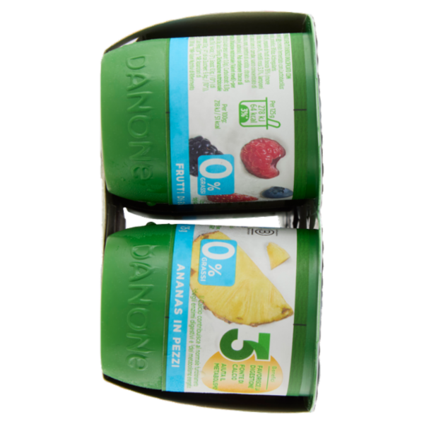 ACTIVIA Yogurt con Probiotico Bifidus, 0% Grassi, mix di gusti Pesca/Frag/Ananas/Frutti Bosco 8x125g