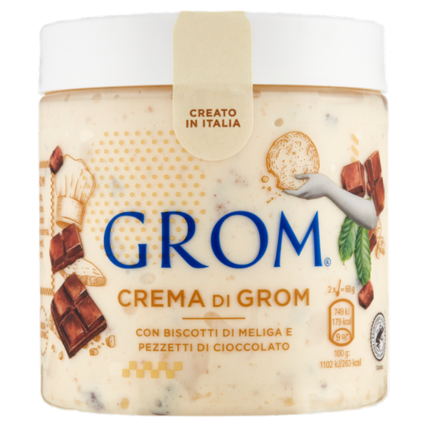 Grom Crema di Grom con Biscotti di Meliga e Pezzetti di Cioccolato 313 g