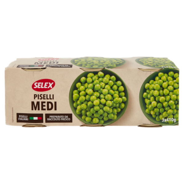 Selex Piselli Medi Lessati 3x410 g