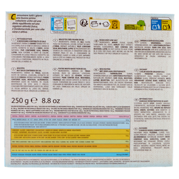 GrissinBon leFrescheBiscottate Bassissimo contenuto di Sale 250 g