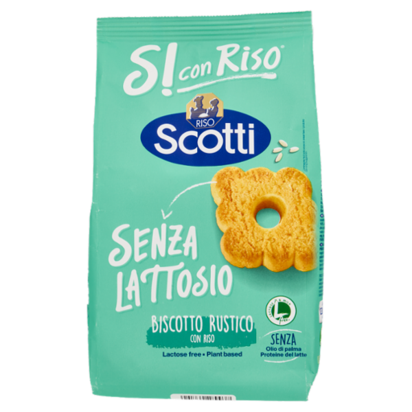 Riso Scotti Si con Riso Senza Lattosio Biscotto Rustico con Riso 350 g