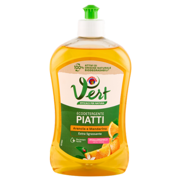 Vert di Chanteclair Ecodetergente Piatti Arancia e Mandarino 500 ml