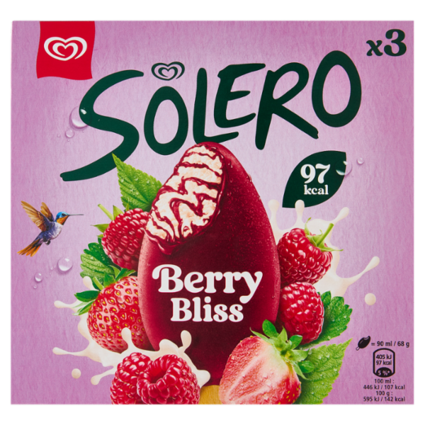 Algida Solero Berry Bliss 3 Gelati 204 g