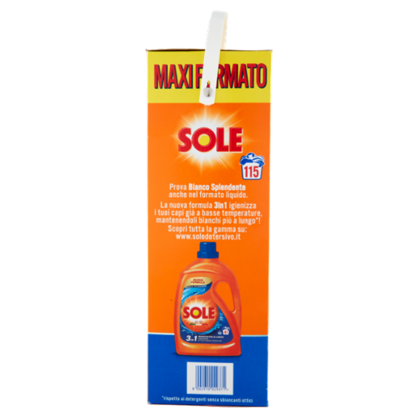 Sole Polvere lavatrice Bianco Splendente 115 lavaggi 5,75 kg