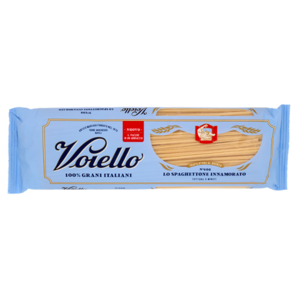 Voiello Pasta Lo Spaghettone Innamorato N°108 Grani 100% Italiani Trafilata Bronzo 500g