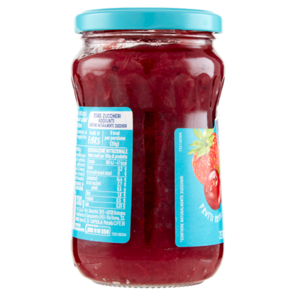 Santa Rosa Confettura Frutti Rossi Fonte di Fibre Zero Zuccheri 300 g