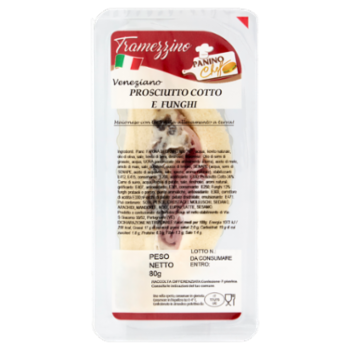 Panino Chef Tramezzino Veneziano Prosciutto Cotto e Funghi 80 g