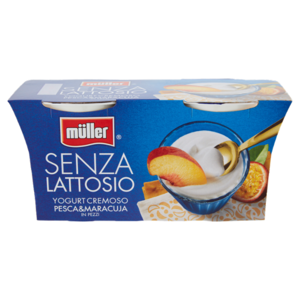 müller Senza Lattosio Yogurt Cremoso Pesca&Maracuja in Pezzi 2 x 125 g
