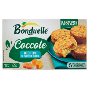 Bonduelle Coccole 8 Tortini Di Carote e Zucca Surgelato 300 g