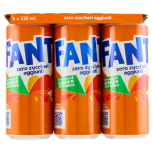 Fanta Zero Orange Can 6 x 33 Cl