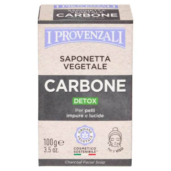 I Provenzali Saponetta Vegetale Carbone Detox 100 g