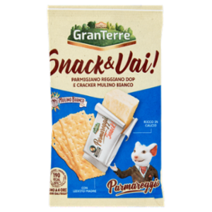 Parmareggio Snack & Vai! Parmigiano Reggiano DOP e Cracker Mulino Bianco 45 g