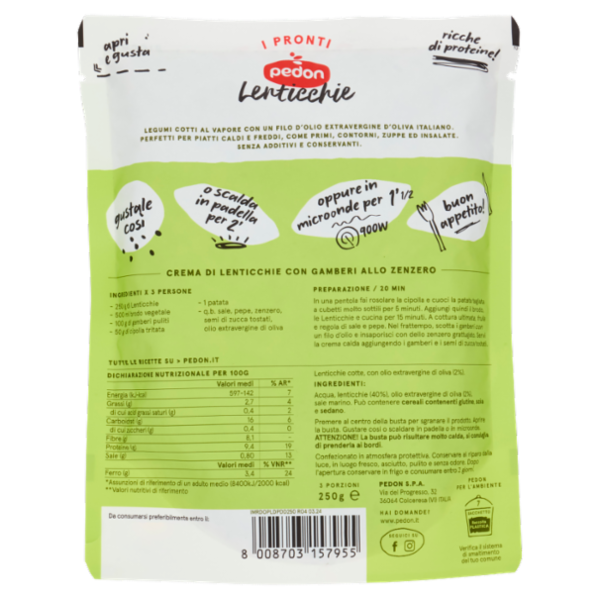 pedon I Pronti Lenticchie 250 g