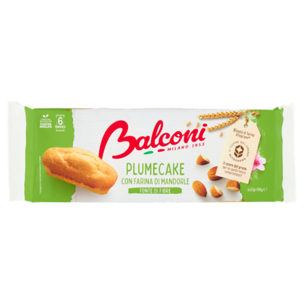 Balconi Plumecake con Farina di Mandorle 6 x 33 g