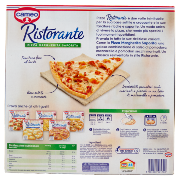 cameo Ristorante Pizza Margherita Saporita 330 g