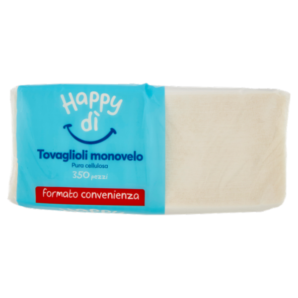 Happy dì Tovaglioli 1 Velo Bianchi 350 pezzi