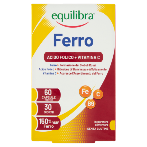 equilibra Ferro Acido Folico + Vitamina C 60 Capsule vegetali 26 g