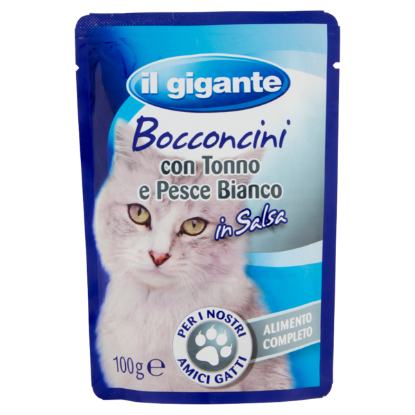 IL GIGANTE Bocconcini con Tonno e Pesce Bianco in Salsa 100 g