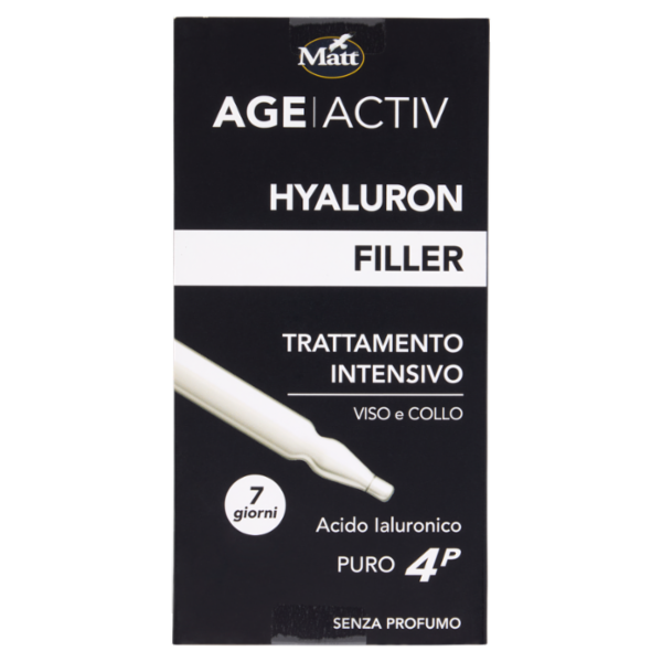 Matt Age Activ Hyaluron Filler Trattamento Intensivo Viso e Collo Acido Ialuronico Puro 4P 7 x 2 ml
