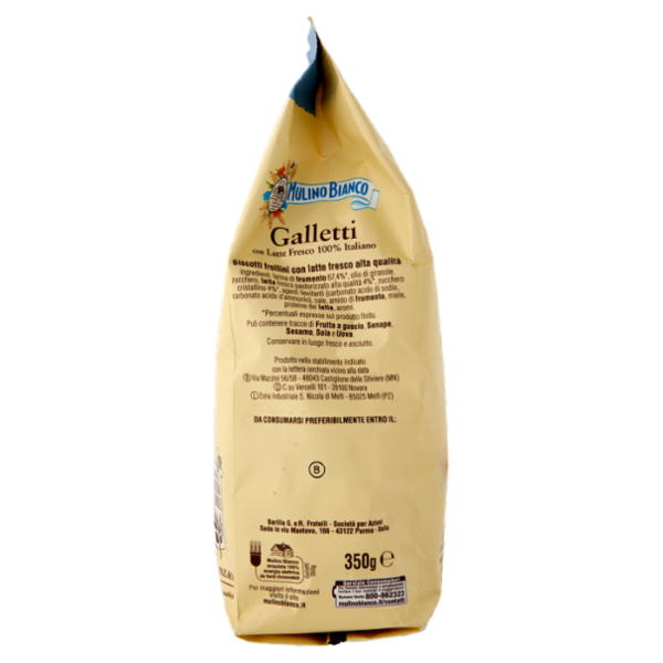 Mulino Bianco Galletti Biscotti con Latte Fresco 100% Italiano 350g