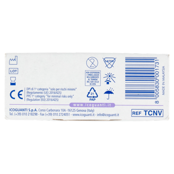Tulip Fit Blu Guanti monouso blu in nitrile senza polvere Misura S-M 20 pz
