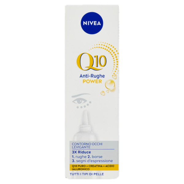 Nivea Q10 Anti-Rughe Power Contorno Occhi Levigante Tutti i Tipi di Pelle 15 ml