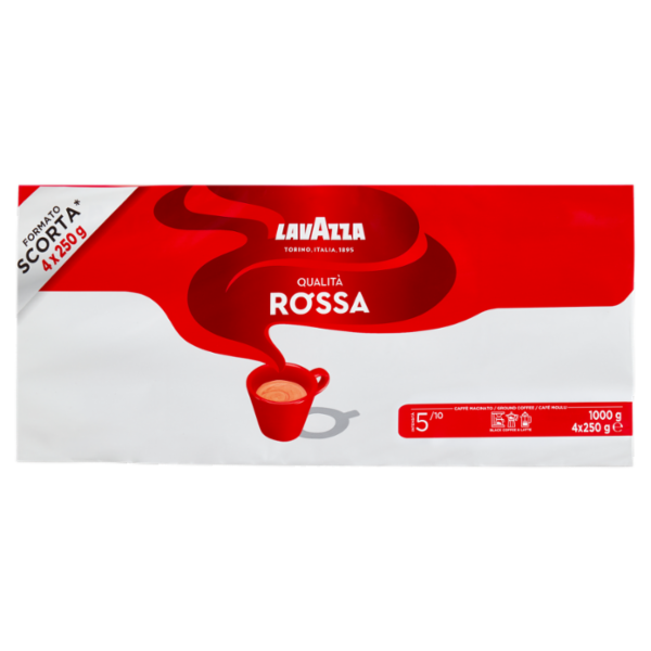 Lavazza Qualità Rossa Caffè Macinato 4 x 250 g