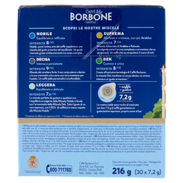 Caffè Borbone Miscela Decisa Cialde Compostabili* 30 x 7,2 g