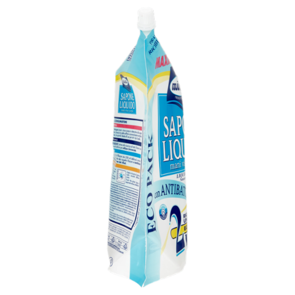 milmil Sapone Liquido con Antibatterico Naturale Ricarica Universale Ecologica 2 Litri