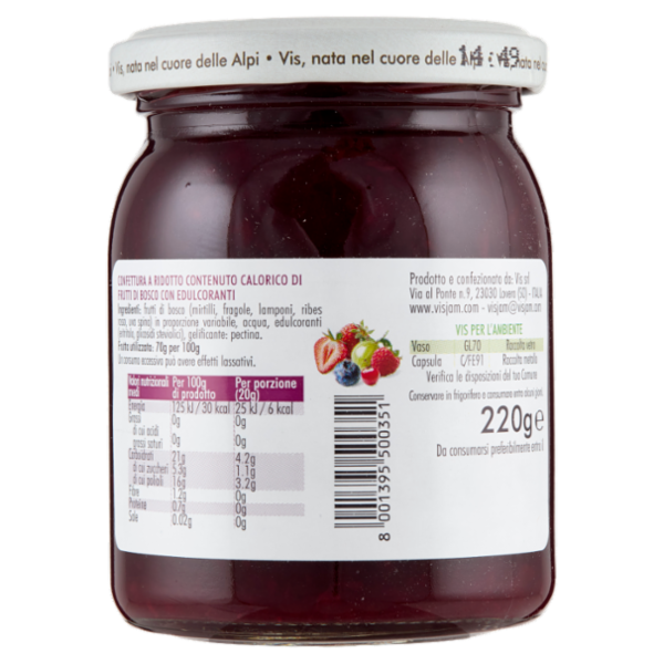 Vis Light Frutti di Bosco 220 g