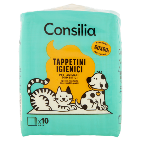 Consilia Tappetini Antiodore per Animali 60X60 cm 10 pezzi