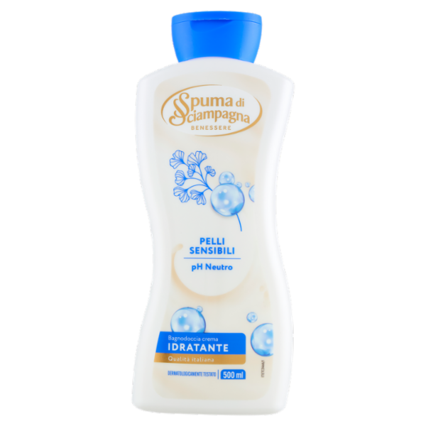 Spuma di Sciampagna Benessere Bagnodoccia crema Idratante Pelli Sensibili pH Neutro 500 ml
