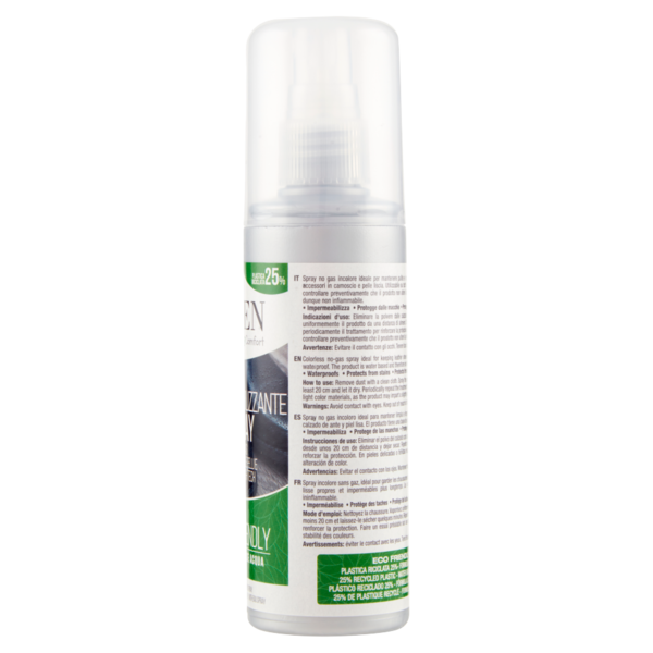 Eden Natural Comfort Impermeabilizzante Spray No Gas per Tutte le Pelli e Tessuti High Tech 100 ml