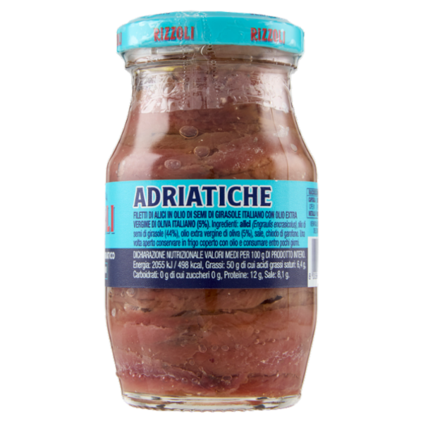 Rizzoli Filetti di Alici del Mar Adriatico in Olio 100% Italiano 145 g