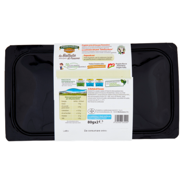 Formento Piemontese la Battuta di Fassona 2 x 80 g