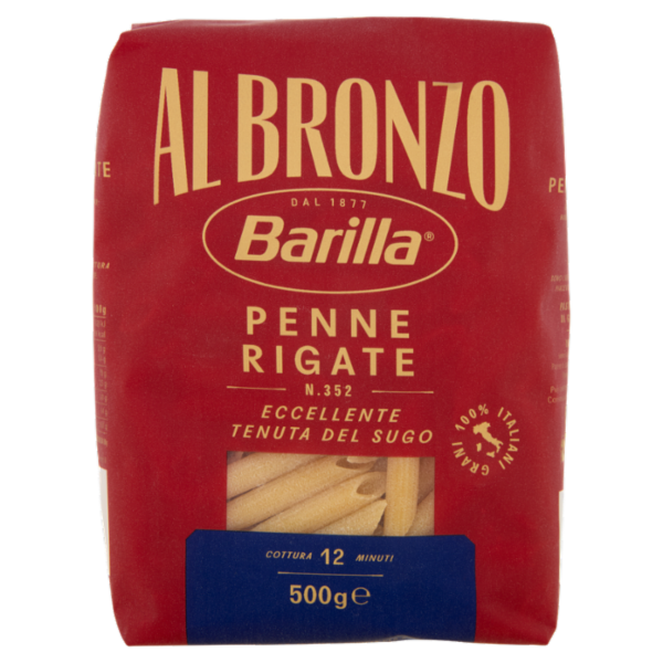 Barilla Al Bronzo Pasta Penne Rigate 500g