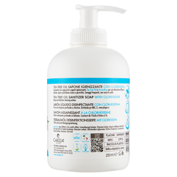 Ricette del Dott. Pignacca Igiene Tea Tree Oil Sapone Igienizzante con Clorexidina 250 ml