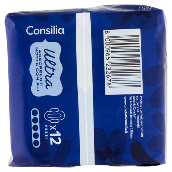 Consilia Assorbenti Ultra Notte con Ali 12 pezzi