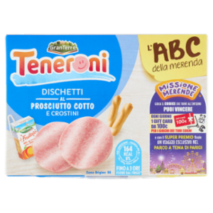 Teneroni L'ABC Della Merenda Dischetti Al Prosciutto Cotto e Crostini
