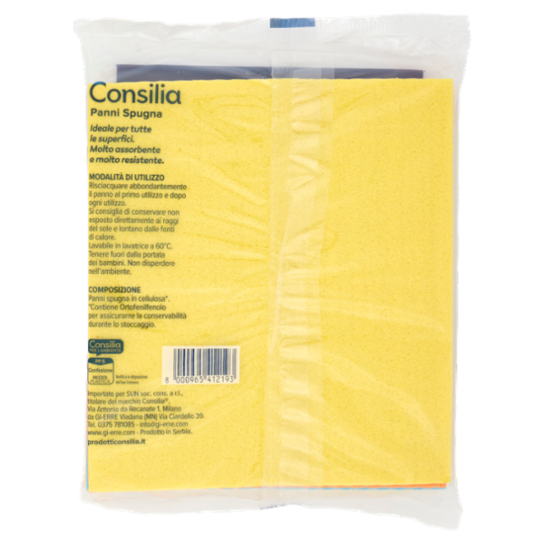 Consilia Panni Spugna Multiuso 5 pezzi