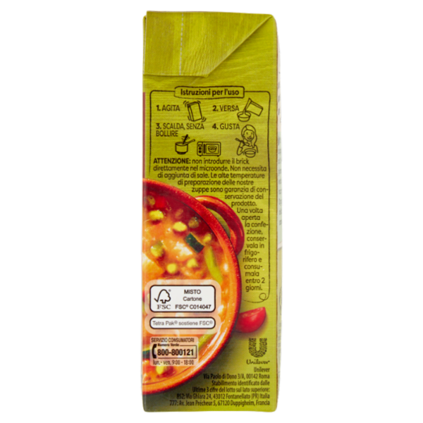 Knorr Zuppa Ortolana con Orzo, Farro e Verdure 500 ml