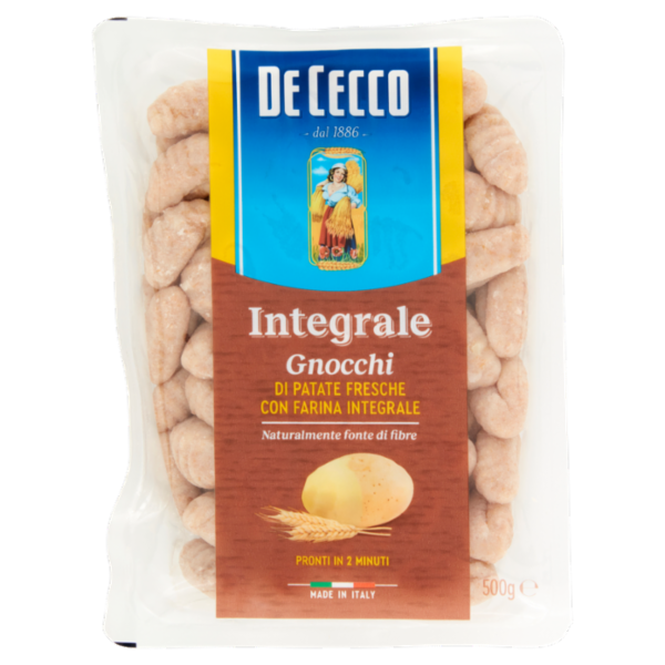 De Cecco Integrale Gnocchi di Patate Fresche con Farina Integrale 500 g