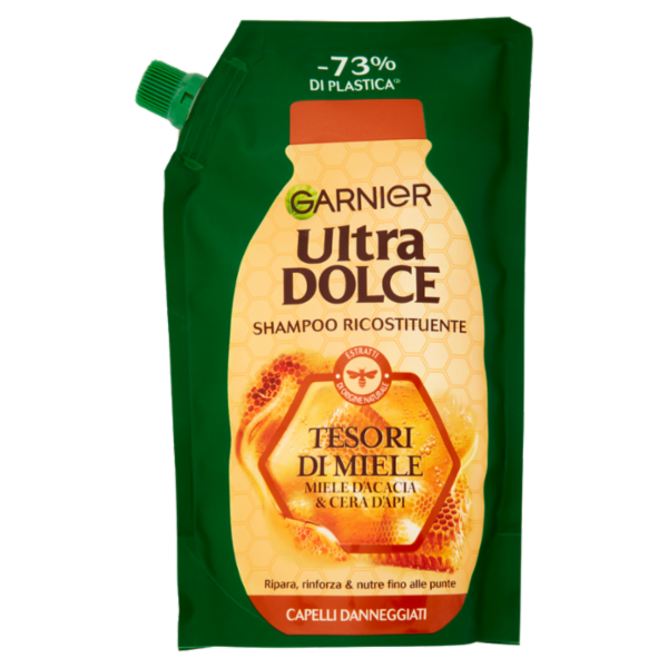 Garnier Ultra Dolce Refill Shampoo Tesori di Miele, 500 ml