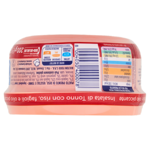 Rio mare Insalatissime Insalata di Tonno Piccantina con riso, fagioli e olio piccante 200 g