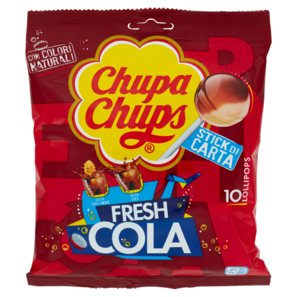 Chupa Chups Fresh Cola Lollipops 10 x 12 g