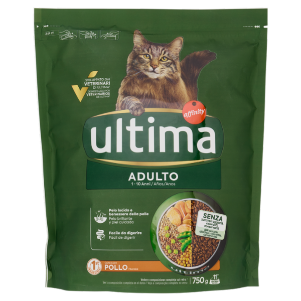 ultima Cat Adulto 1-10 Anni con Pollo 750 g