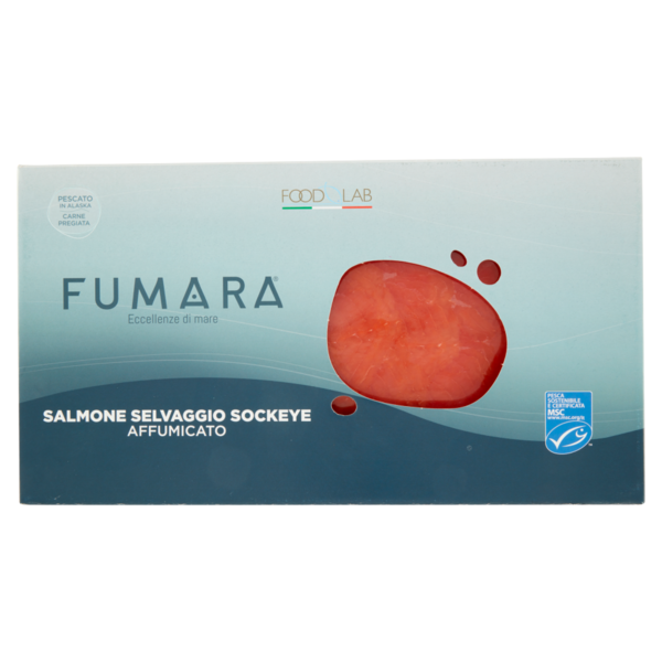 Fumara Salmone Selvaggio Sockeye Affumicato Fetta classica 250 g
