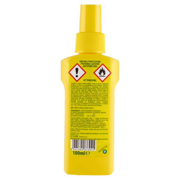 Orphea Lozione Antipuntura Family vegetale 100 ml